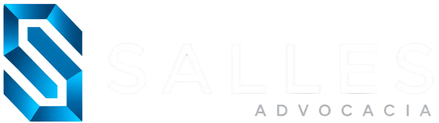 Logo da Salles Advocacia sobre fundo azul-escuro