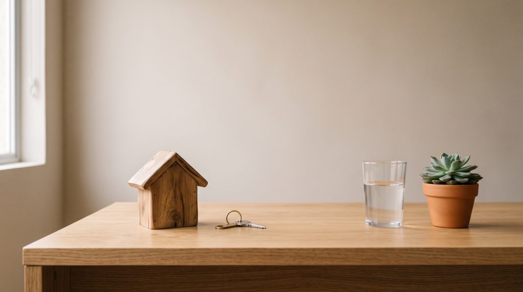 Mesa organizada para análise do valor do inventário extrajudicial.