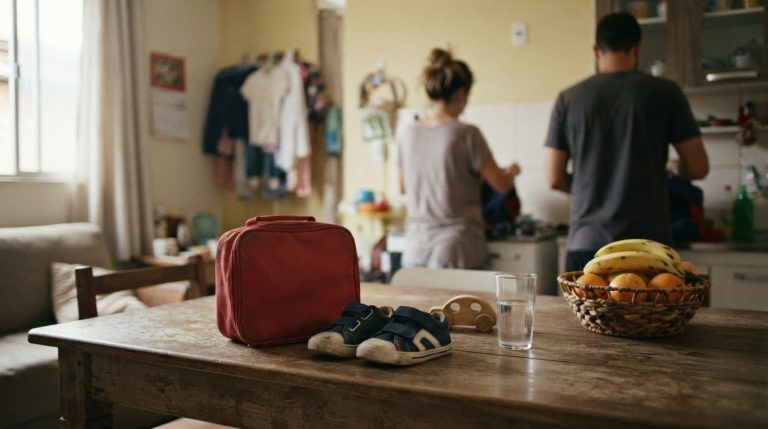 Família organizando a rotina para pedir pensão alimentícia na justiça gratuita.
